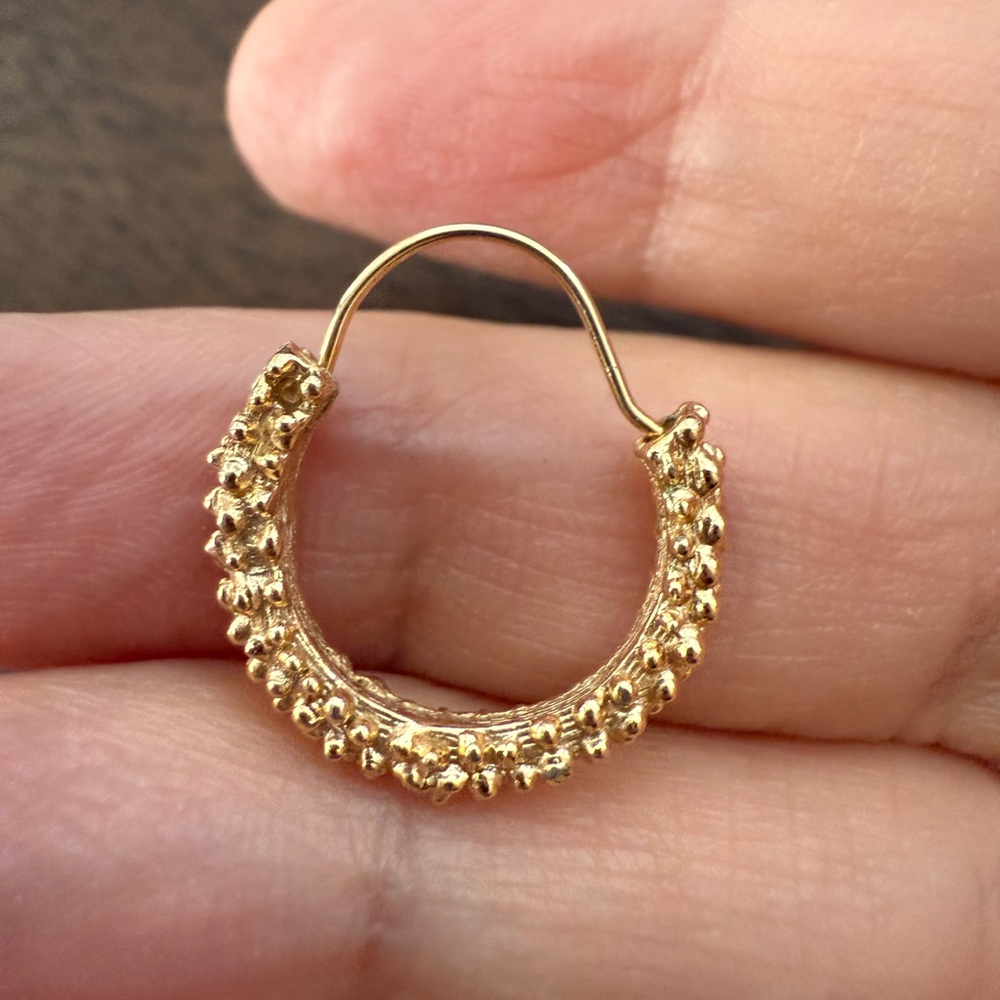 Gold Filled Single Hoop Earring - Picture 5 of 6